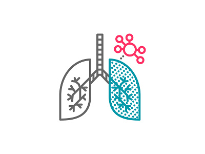 Lung bronchus coronavirus covid health icon icon design infection lungs pulmonary respiratory virus