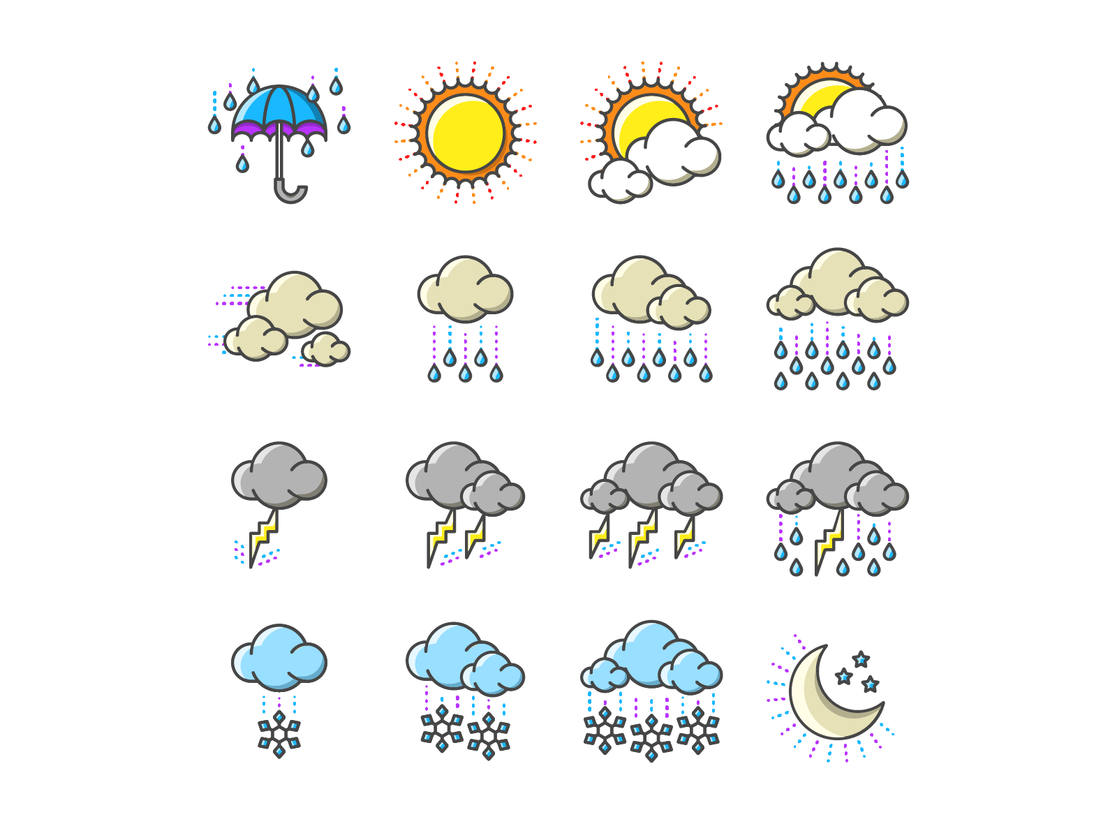 Weather Icons By Valter Bispo On Dribbble