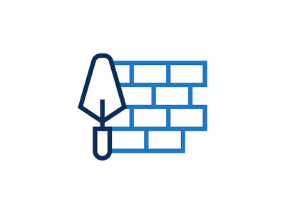 Construction brick construction icon icon design masonry trowel vector