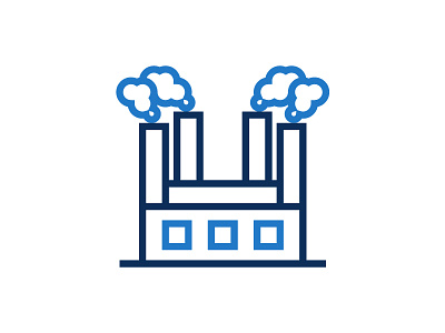 Factory factory icon icon design illustration illustrator pollution smoke vector