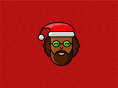 Christmas avatar afro avatar christmas claus curly icon icon design illustration santa vector xmas