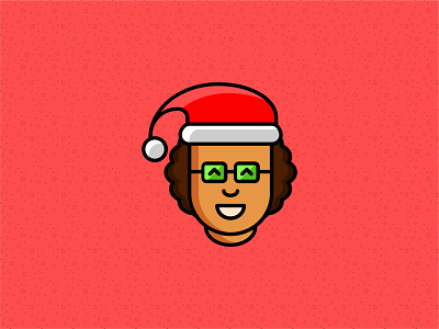 Christmas avatar christmas claus curly icon icon design illustration santa vector xmas