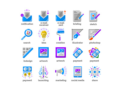 Creative Process creative process flat design icon icon collection icon design icon set illustrator indesign money photoshop process work