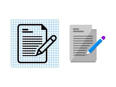 Briefing blue briefing creative process icon icon design icon set paper pencil process purple work writing