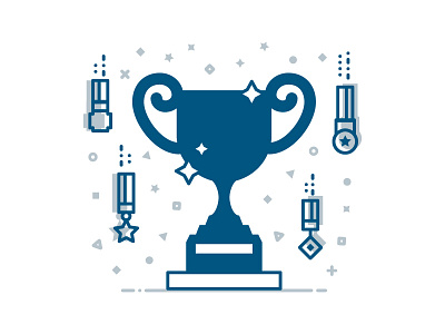 Trophy bluetone icon achievement award competition icon icon design icon set medal prize reward success trophy winner