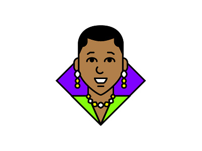 Female avatar afro avatar black character female icon icon design illustration jewels short hair vector woman