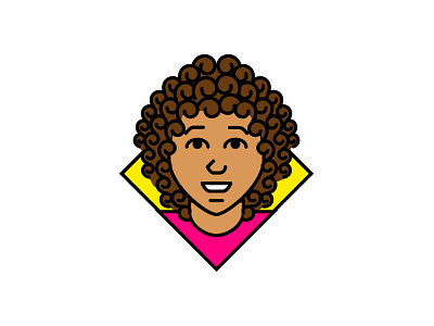 Female avatar afro avatar character curly female hair icon icon design illustration vector woman