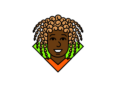 Female avatar afro avatar black character curly curly hair female icon icon design illustration long hair vector woman