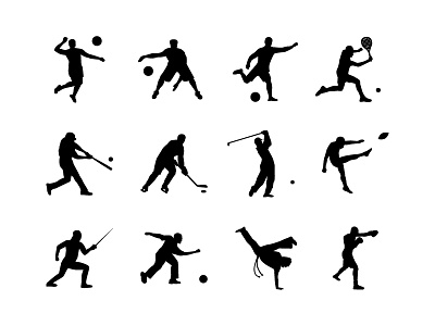 Sports icon set baseball basketball bowling boxing capoeira fencing football golf hockey icon icon set soccer sports tennis volleyball