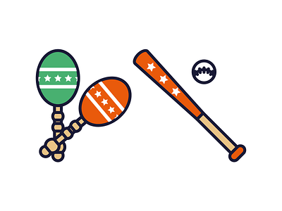 Venezuela Icons baseball baseball bat cultural culture icon icon design icon set illustration instrument maracas music sport venezuela