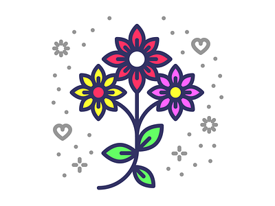 Flowers flowers gift icon icon design illustration love petal romantic spring valentine valentinesday vector