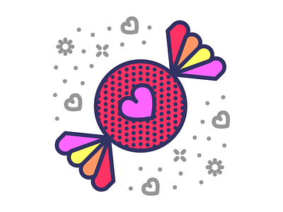 Chocolate candy chocolate heart icon design illustration love romantic sugar sweet valentine valentines day vector