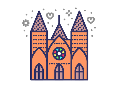 Church celebration ceremony church gothic icon icon design illustration love religion stained glass vector wedding