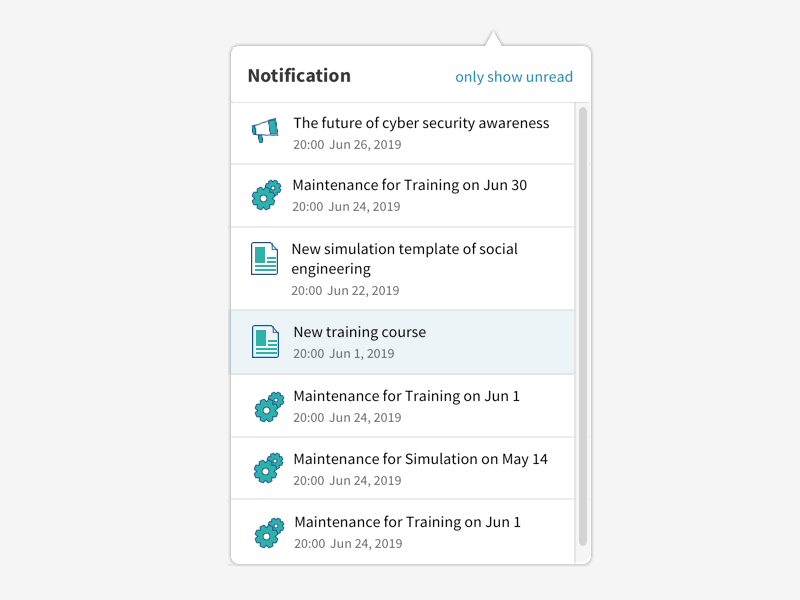 Notification for Saas service