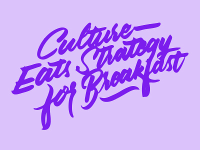 Culture Eats Strategy for Breakfast