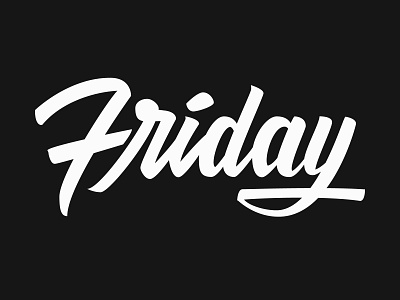 F*%k yeah Friday beziers brand branding brush brush lettering design friday lettering logo script type typography vector