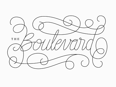 The Boulevard beziers blvd boulevard brand branding design eltonjohn hashtaglettering illustrator lettering logo script theboulevard tinydancer type typography vector