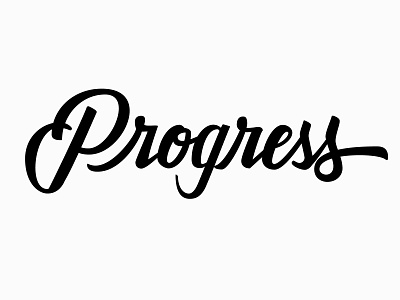 Progress beziers brand branding brush brush lettering design hashtaglettering illustrator lettering logo progress script type typography vector