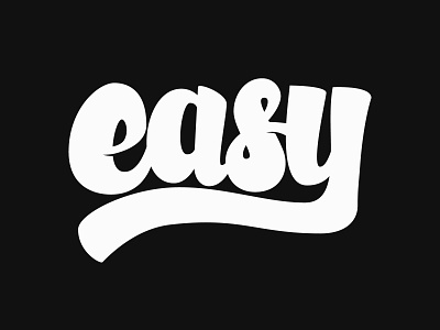 Easy. beziers brand branding brush brush lettering commodores design easy hashtaglettering illustrator lettering lionel logo script sundaymorning type typography vector