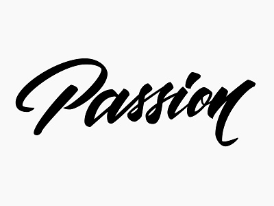 Passion beziers brand branding brush brush lettering design hashtaglettering illustrator lettering logo passion script type typography vector