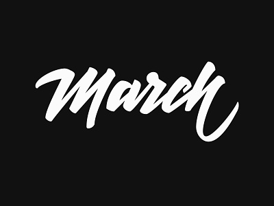 March 1st beziers brand branding brush brush lettering calligraphy design goodtype hashtaglettering illustrator lettering logo march month script type typematters typeyeah typography vector