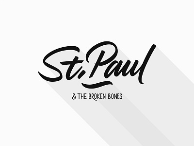 St. Paul & The Broken Bones beziers brand branding broken bones brush brush lettering calligraphy design goodtype hashtaglettering illustrator lettering logo script st paul stpaulandthebrokenbones type typematters typography vector