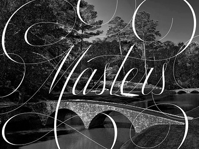 The Masters augusta augusta national branding calligraphy cartouche design golf goodtype hand lettering illustrator lettering masters pga script swashes type typematters typeyeah typography vector