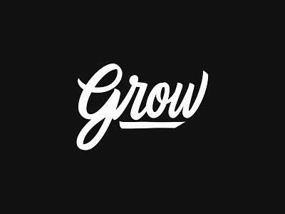 Grow beziers brush brush lettering calligraphy complacency design goodtype graphic design grow growth hashtaglettering illustrator lettering script type typematters typeyeah typism typography vector