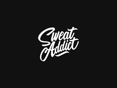 Sweat Addict addict brushlettering calligraphy dailyletter design goodtype handdrawn handlettering hotyoga lettering sweat sweataddict typegang typematters typism yoga