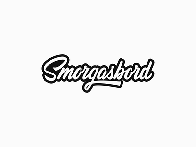 Smorgasbord beziers brush lettering brushlettering calligraptype design family goodtype handdrawn handdrawntype handlettering illustrator script smorgasbord thedailyletter typegang typematters typespire typeyeah typism typography