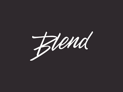 Blend blend branding brushlettering brushscript goodtype handdrawn handmade lettering logo scriptlettering theletteringcontinues type typebytrade typegang typematters typism