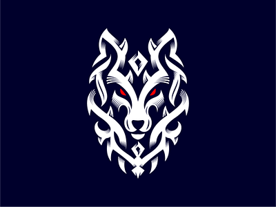 Wolf Tribal Ornament Logo animal apps brand branding design icon king logo ornament tribal vector wolf