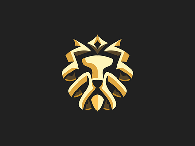 Lion King logo animal crown icon king lion logo