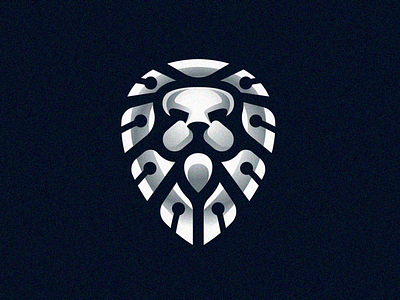 Lion Tech logo animal apps brand electronic icon king lion logo tech company