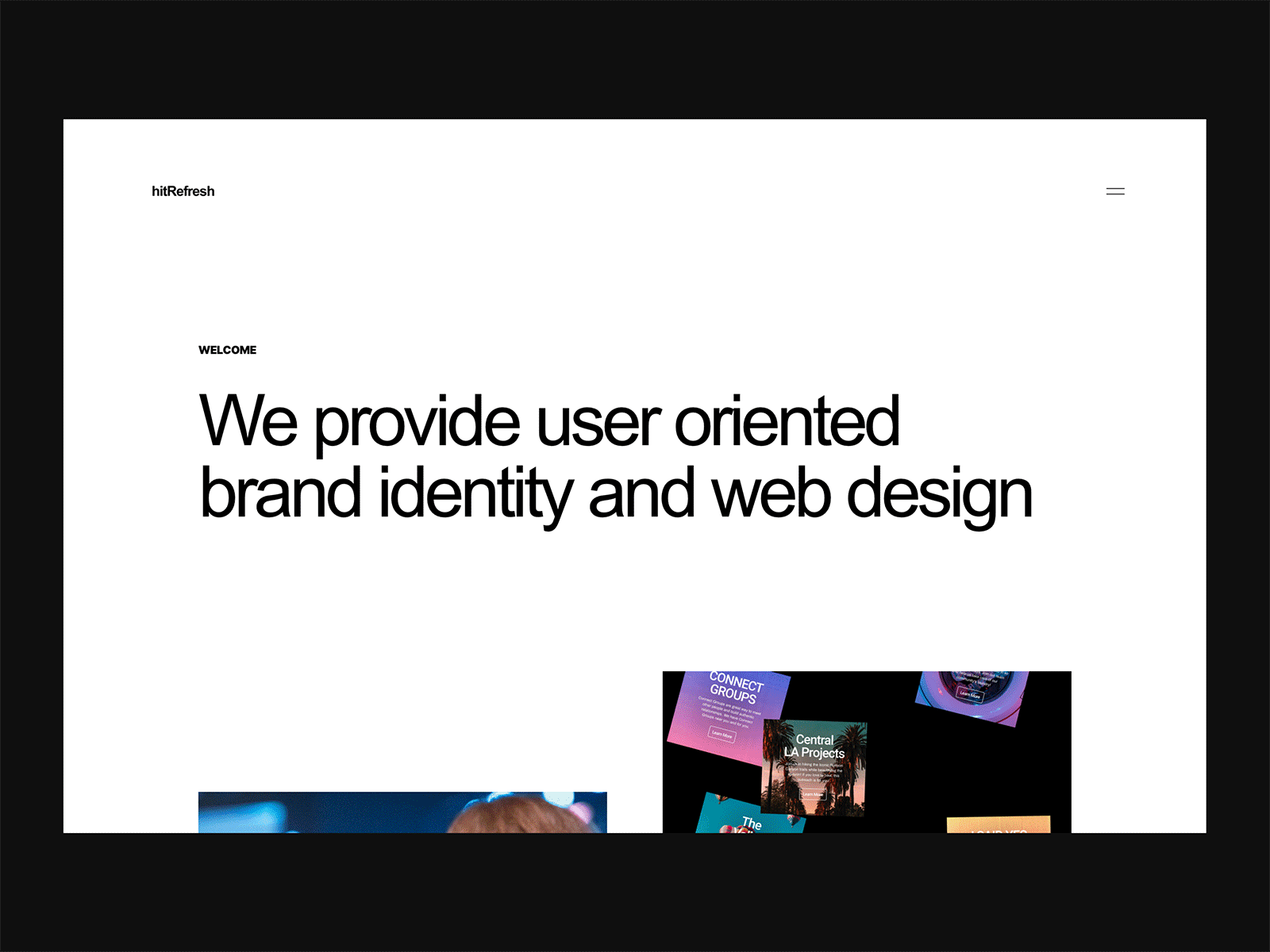 Agency Landing Page agency branding business company corporate creative design landing page layout marketing minimal portfolio startup studio ui user interface ux web website