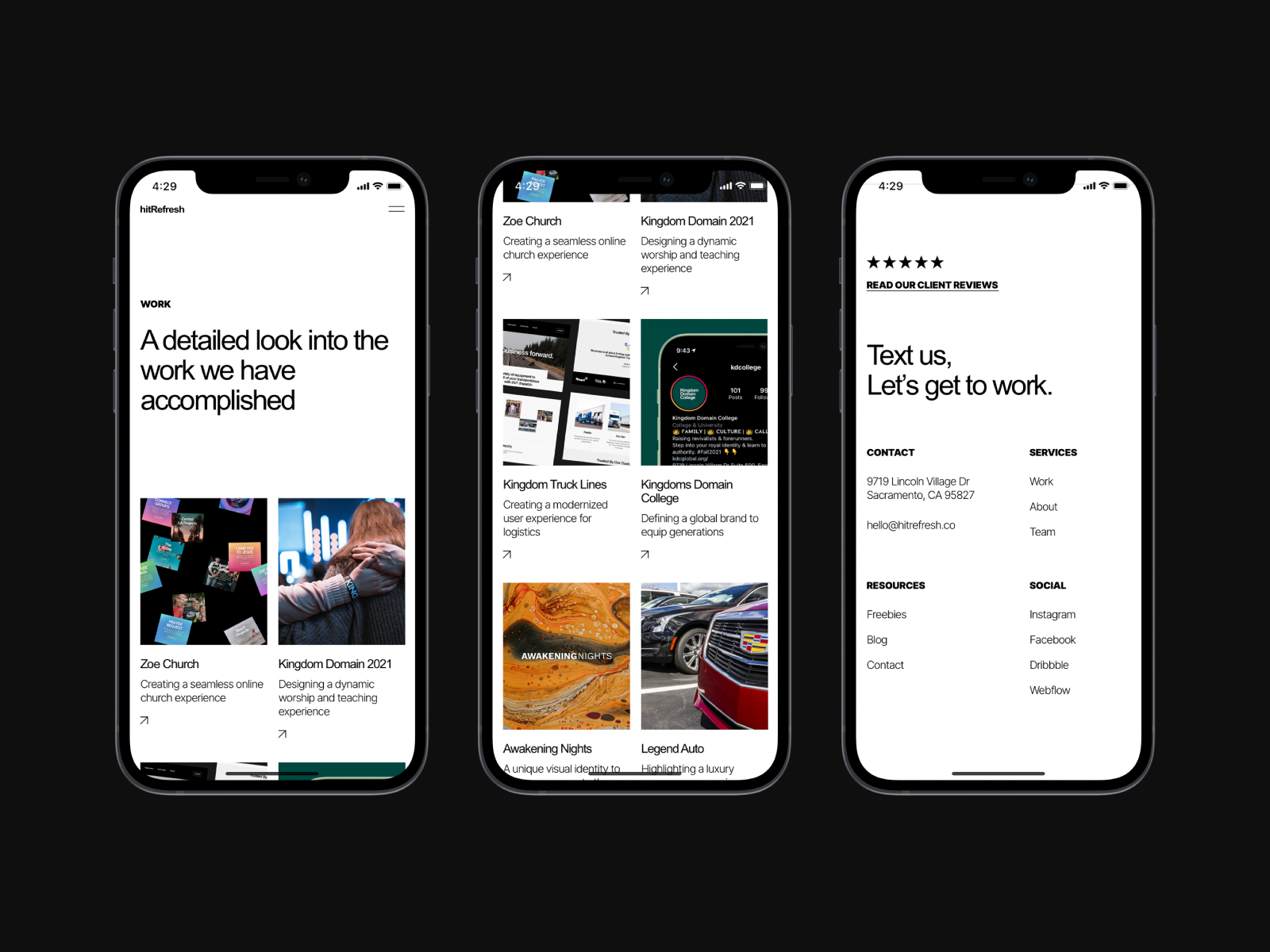 Mobile Work Page by Vlad Radchenko on Dribbble