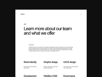 About Page agency clean design hero landing landingpage layout light minimal responsive typography ui web webdesign website