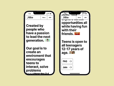 Mobile Nonprofit About Page about about page about us app charity community connection donate hospitality info minimal mobile organization photos support team typography ui ux whitespace