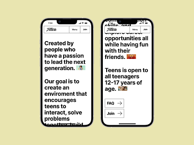 Mobile Nonprofit About Page