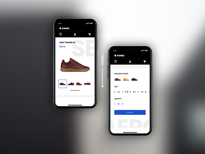 K-Swiss Concept App — Product Page by Vlad Radchenko on Dribbble