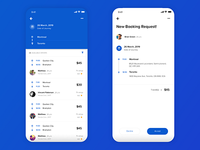 Rideshare App Design Concept