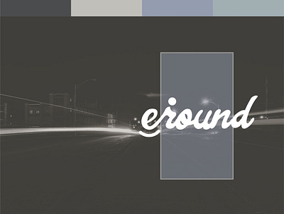 E- Round brand style guide branding design flat icon logo logo design minimal typography
