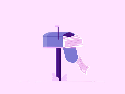 Mailbox 2d cheque dribbble flat design identity illustration inspirations mailbox shot simple vector