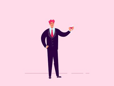 Businessman 2d businessman character dribbble flat design guy illustration inspirations rich shot simple vector