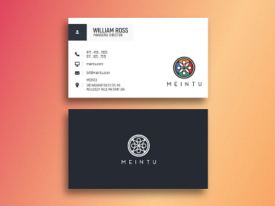 Meintu Business Card branding dribbble flat design icon identity inspirations logo shot simple ui vector