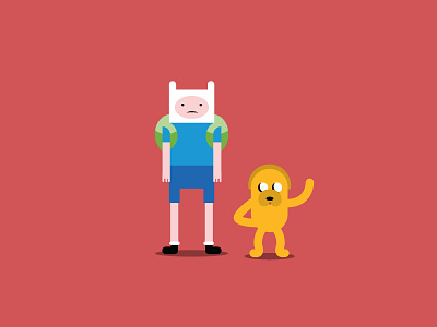 Finn and Jake 2d character design dribbble flat design illustration inspirations simple vector