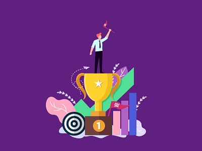 Enneagram The Achiever 2d character design dribbble flat design illustration inspirations shot simple vector