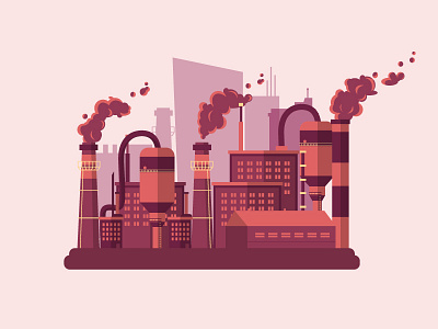 Factory 2d character design dribbble flat design illustration inspirations shot simple vector