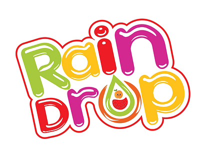 Gummy Candy Company Logo Rain Drop