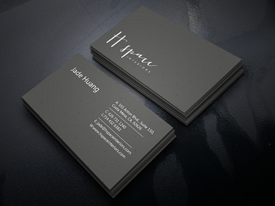 Business card design for H Space Company